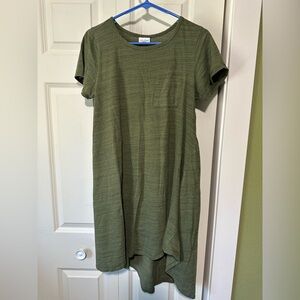 LuLaRoe High Low Dress in Olive Green
